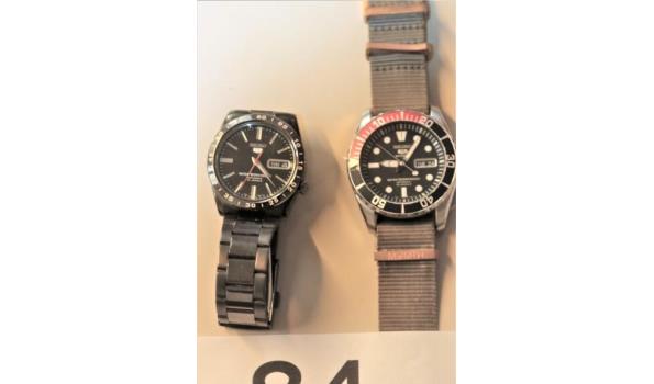 2 div horloges SEIKO type 7536 en 752602TO, werking niet gekend, met  gebruikssporen